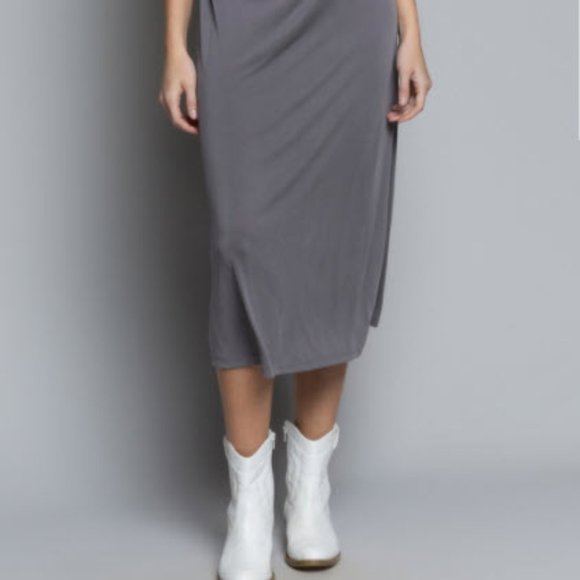 Smokey Grey Rose Petal Dress - Picture 2 of 11